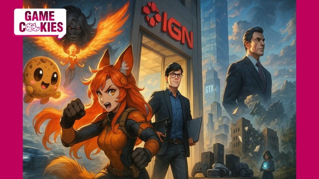 Game Cookies newsletter artwork on independence in gaming, industry layoffs, lawsuits, and year-long hero stories