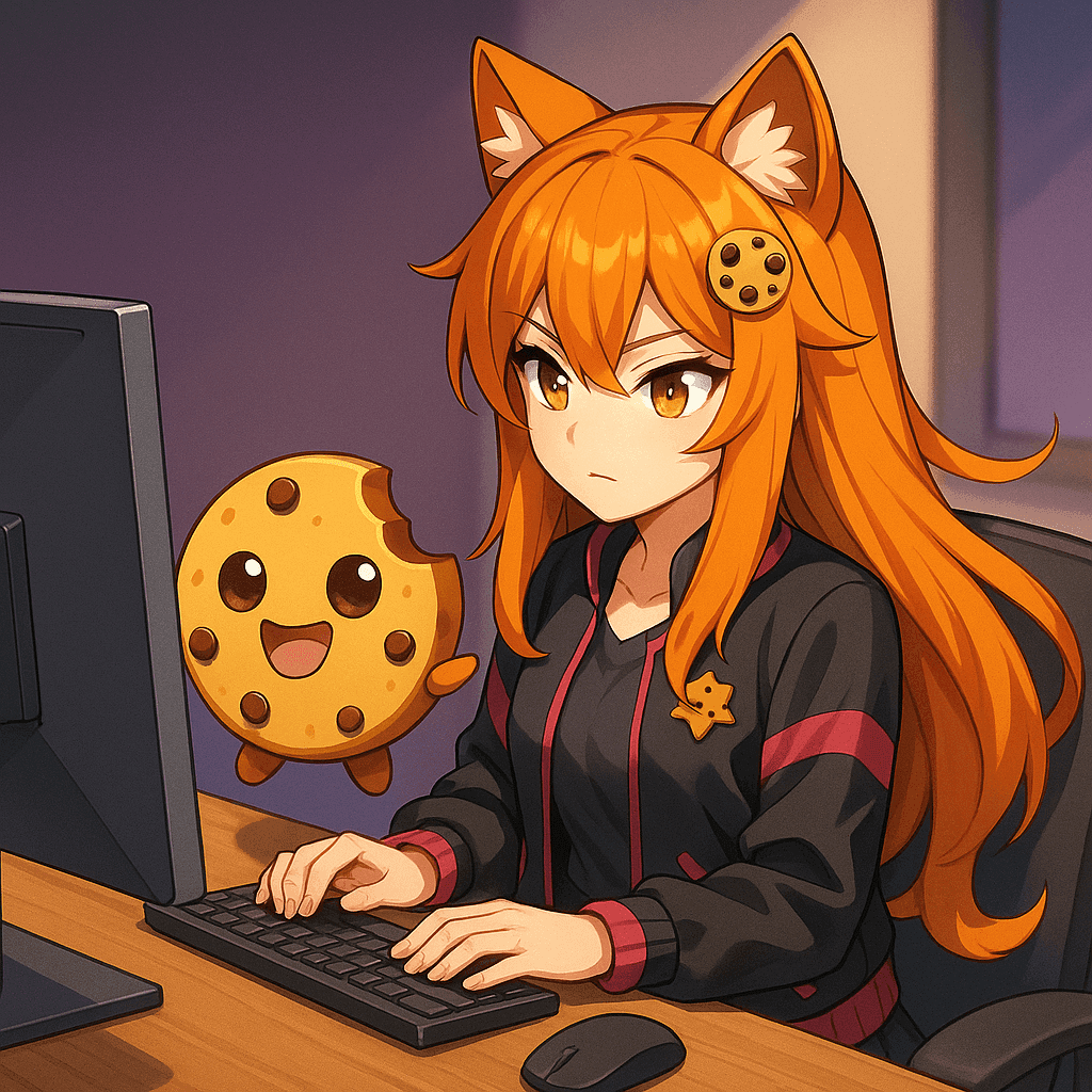 Kiki focused at a workstation