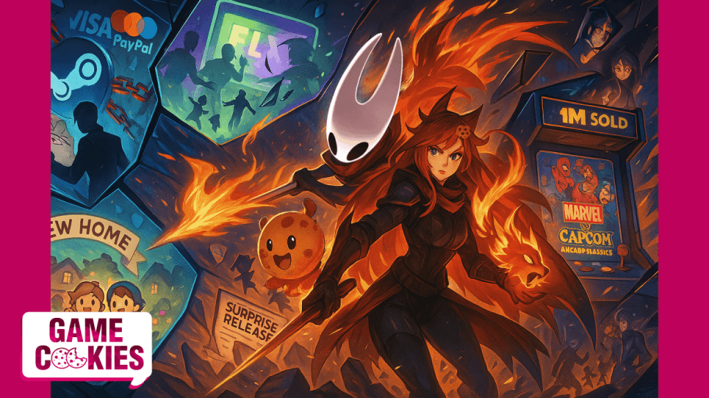 Game Cookies newsletter artwork on Steam’s new rules, gaming TV show adaptations, and Silksong news