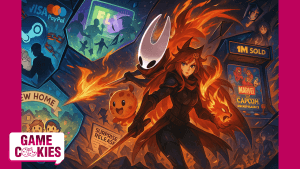 Game Cookies newsletter artwork on Steam’s new rules, gaming TV show adaptations, and Silksong news